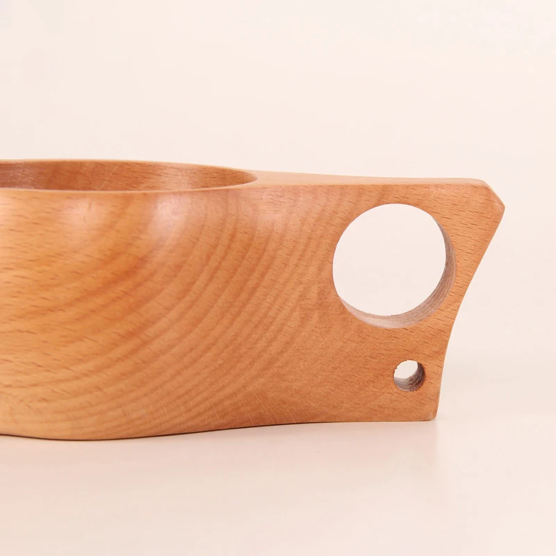 Круглая портативная чашка для чая и кофе креативный деревянный материал посуда