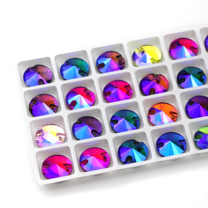 Стеклянные стразы Риволи для декора