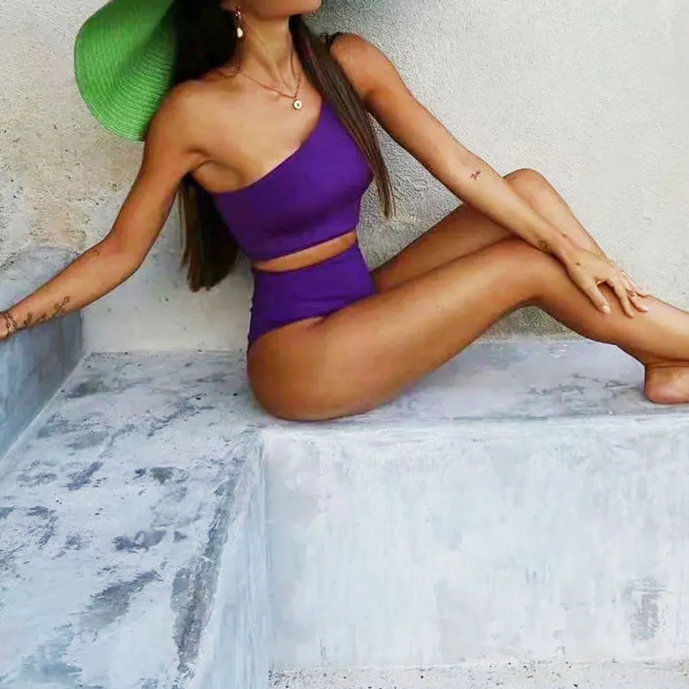 

XEASY 2021 Summer Women Beach Hollow Out Purple Vintage Bodysuits Female Streetwear Sexy Casual Sleeveless Chic Slim Rompers