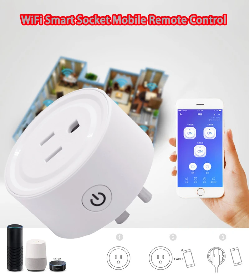 

Smart US PLUG Socket EWeLink APP Timing Plug Share Control Mini WiFi Socket Outlet Switch For Alexa/Google Home Voice Control