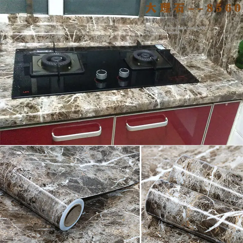 

Modern Self Adhesive Marble Wallpaper Roll Furniture Kitchen Pvc Vinyl Contact Paper Decorative Film Waterproof Wall Stickers
