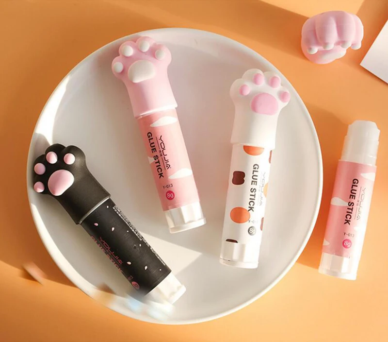 Новое поступление модный милый кот коготь Твердые клеевые палочки школьные