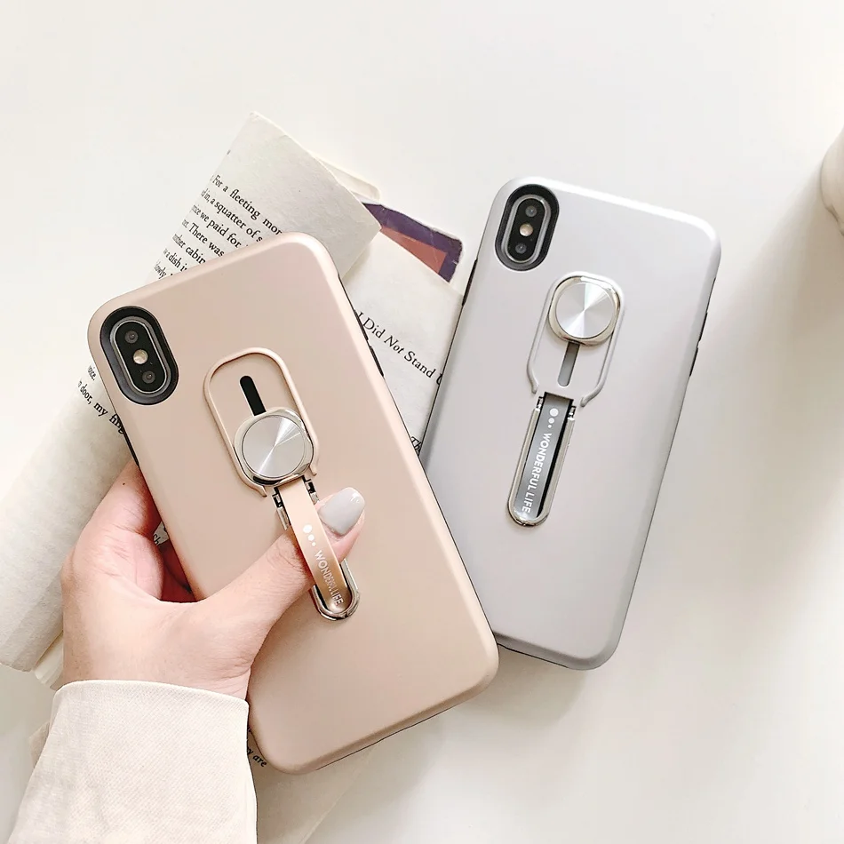 Чехол Floop для iPhone 11 Pro XR X XS Max 7 8 6s Plus чехол с петлей пальцев подставкой 2 в 1 жесткий