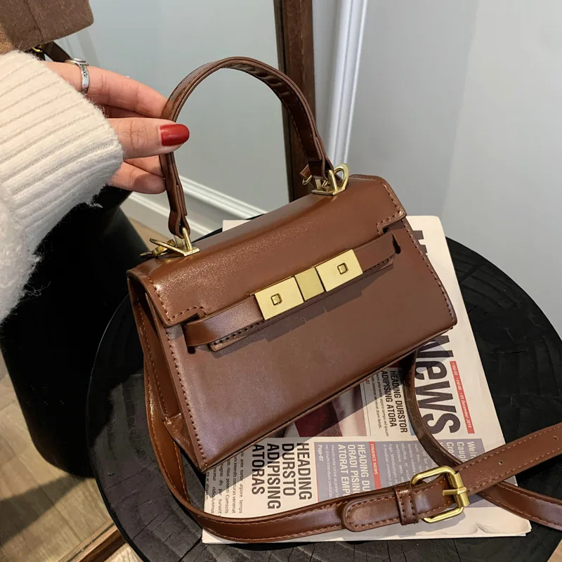 

Online celebrity small bag handbag 2020 new fashion retro shoulder messenger bag portable texture small square bag