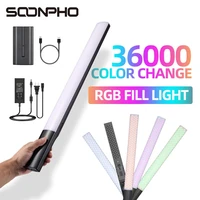 soonpho p20 handheld 2500k 8500k rgb cri95 ice stick rod shaped led video light wand for tik tok studio photography youtube