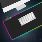 Светодиодный вой коврик для мыши со светодиодсветильник кой, Большой Мягкий Нескользящий Коврик RGB для клавиатуры и ноутбука, Настольный коврик с резиновой основой