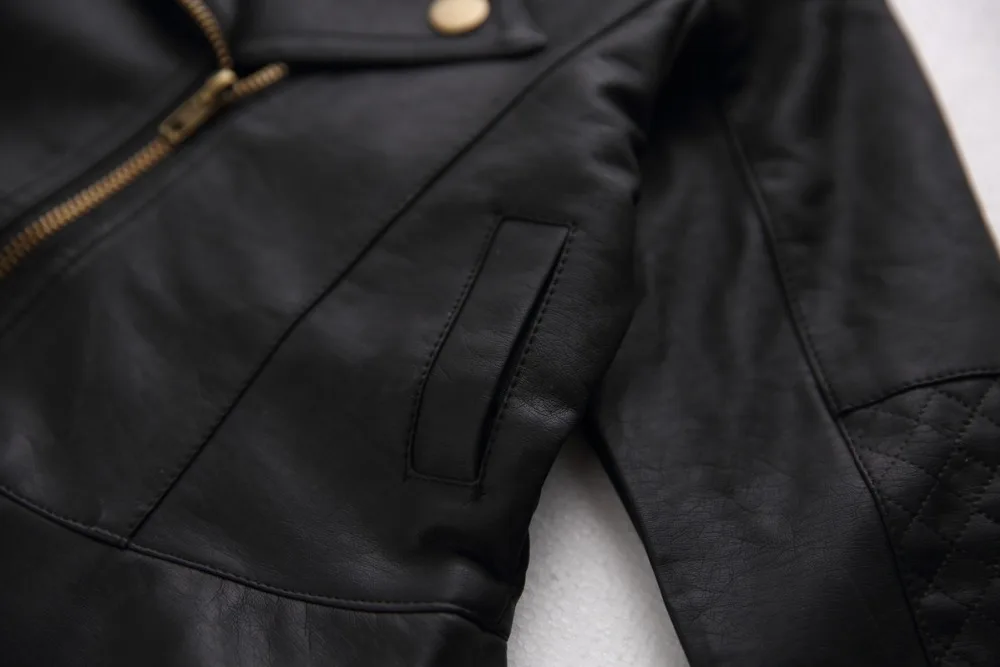 Cappotto per bambino e bambina giacca calda in Pelle cappotto autunno e inverno nella versione coreana per bambini della gi