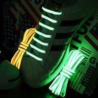 1 pair concert fluorescent shoelaces semicircle sneakers luminous shoelace young men and women night run 100120cm shoe laces