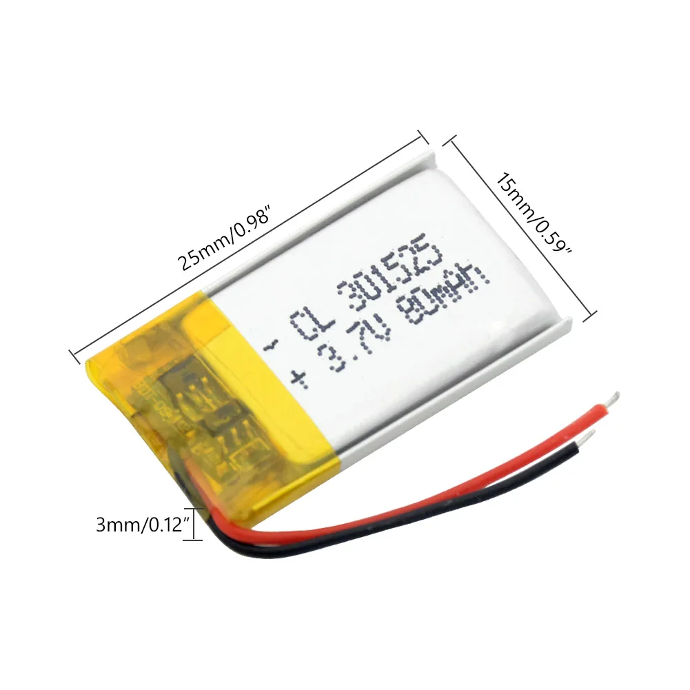 1/2/4 шт. 3 7 в 80 мАч 301525 литий ионный Литий полимерный аккумулятор Lipo для GPS PSP MP3 MP4 MP5