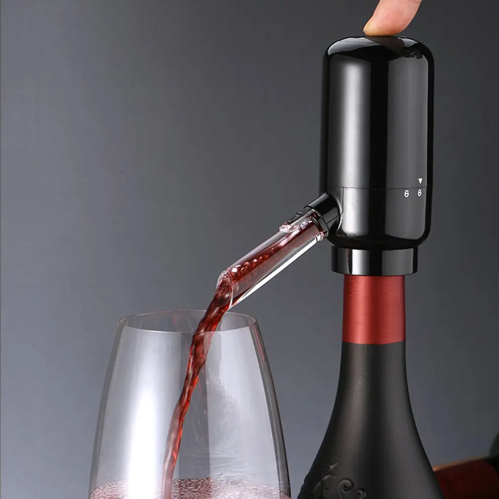 

Hot Newest Portable Decanter Fine Dumb Oil Coating One Key Wine Precise Design Of Wine Outlet Angle Electric Wine Decanter