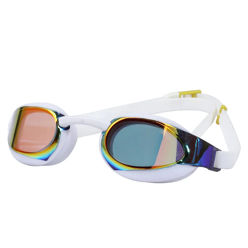Силиконовые плавательные очки с покрытием водонепроницаемые противотуманные
