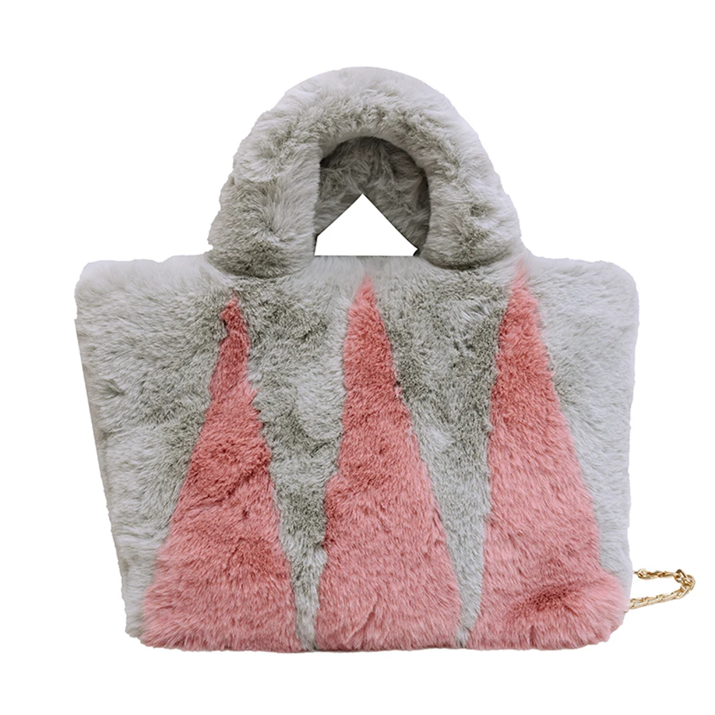 Women Soft Warm Plush Handbags Fluffy Underarm Bags Ladies Daily Leisure Shoulder Top-Handle for Shopping |