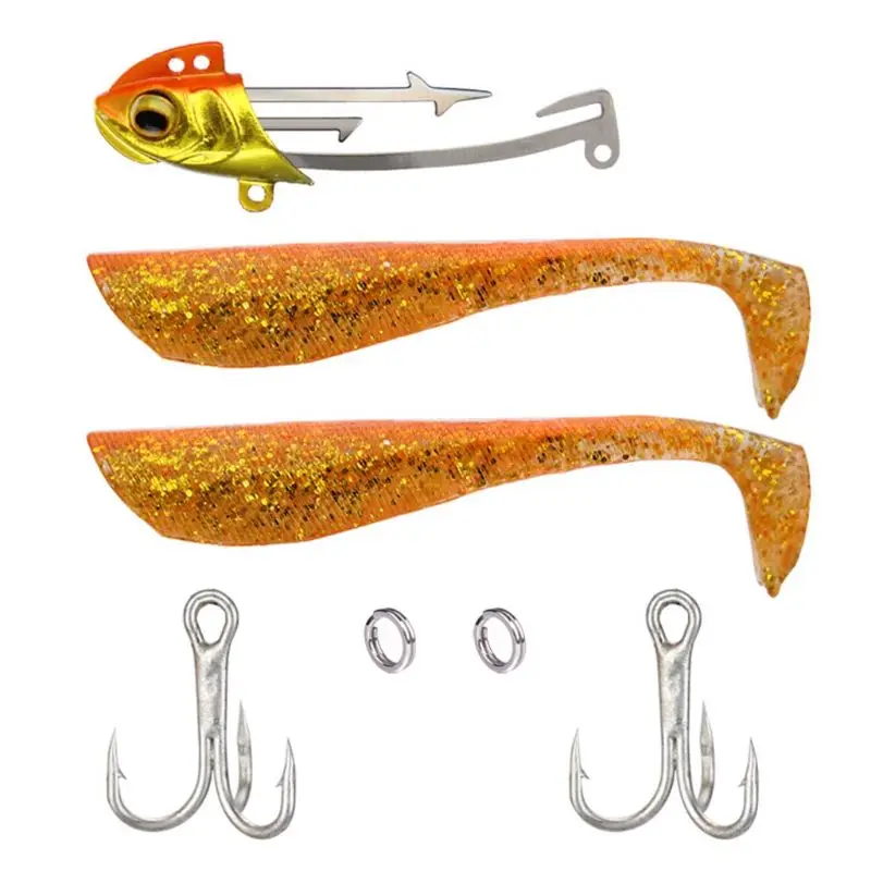 

Fishing Lure Simulation Fish Bait Soft With Hard Metal Jig Hook for Trout Bass Salmon Entertainment Fishing Supplies