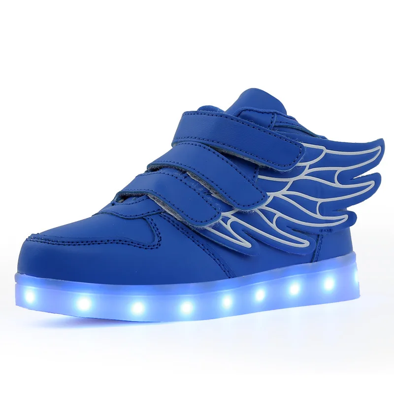 

Kids Light Up Shoes with Wing Children Led Shoes Boys Girls Glowing Luminous Sneakers USB Charging Boy Fashion Unisex Shoes