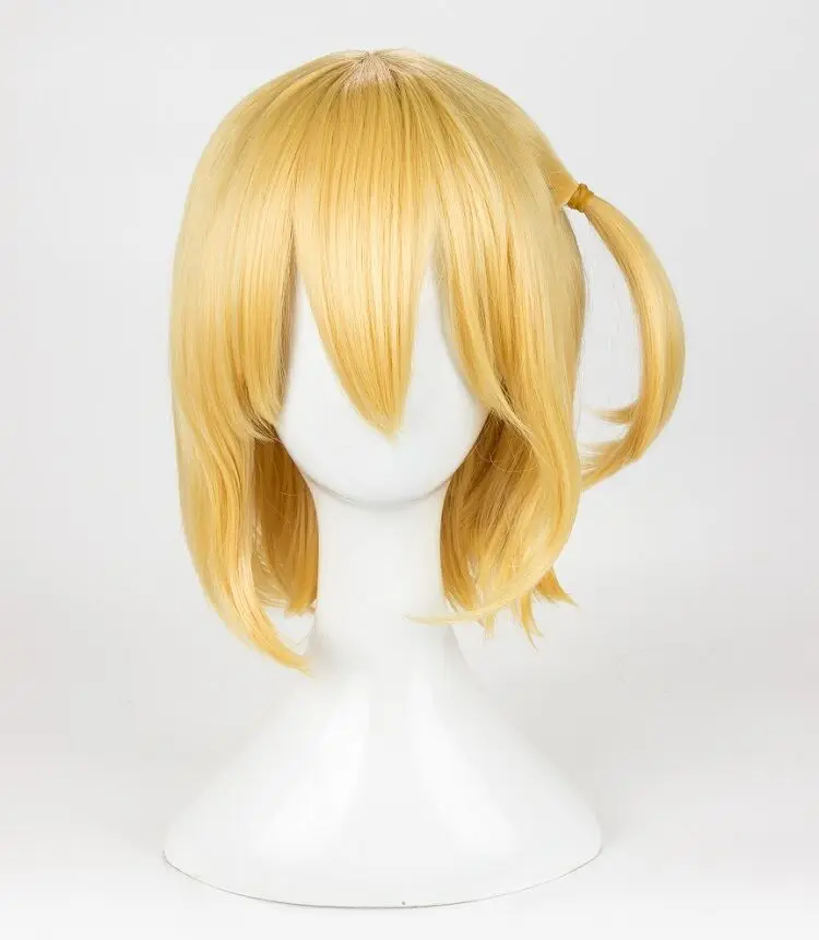 Haikyuu! Hitoka Yachi Wig Косплей парик короткий золотой + бесплатная шапочка для