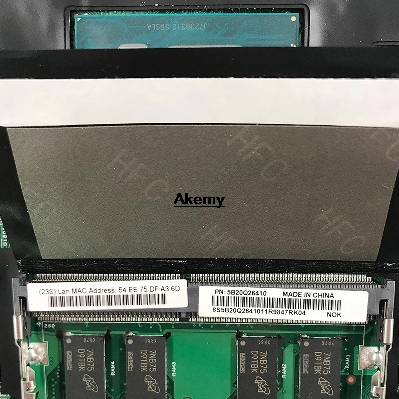 

Original For Lenovo IdeaPad 720-15IKB laptop motherboard I5-7200U RX560 4G DDR4 4G RAM 5B20P26384 100% fully Tested