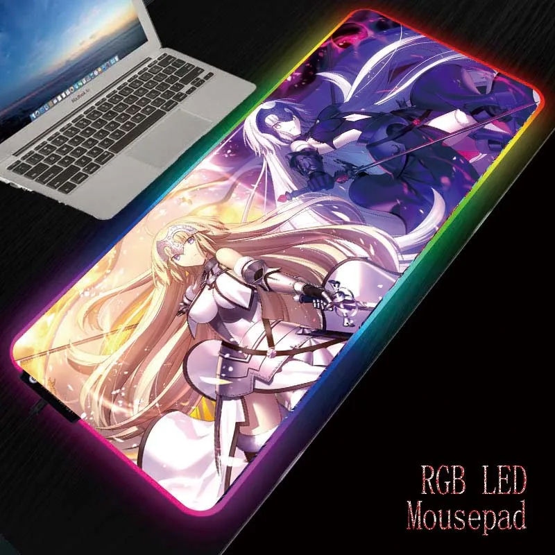 MRGBEST Fate Grand Order RGB большой коврик для мышки с аниме игровой мыши геймер