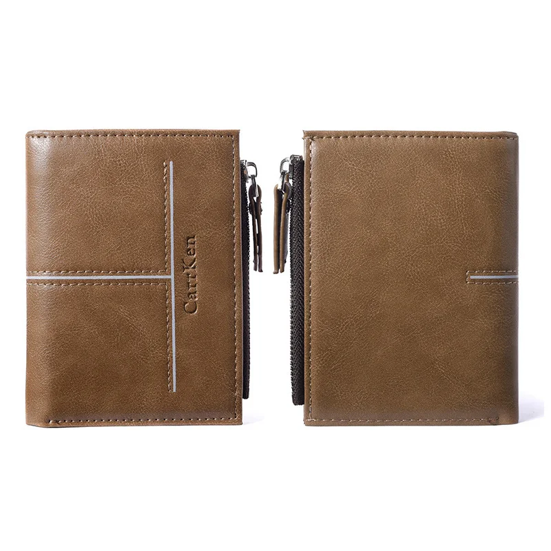 Винтажный Мужской кожаный кошелек ID держатель для кредитных карт Портмоне