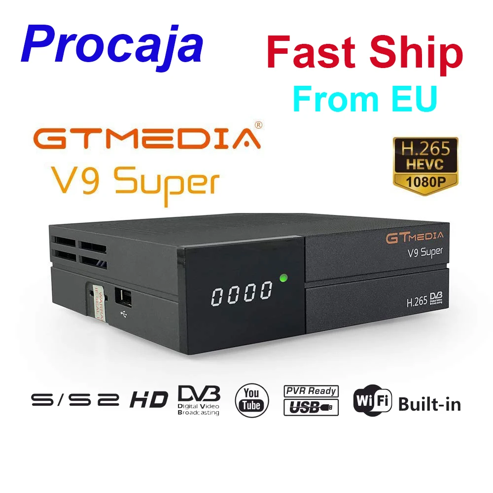V9 Super DVB S2 TV ricevitore спутниковый декодер Gtmedia 1080P Full HD PowerVu Biss KEY со встроенным Wi