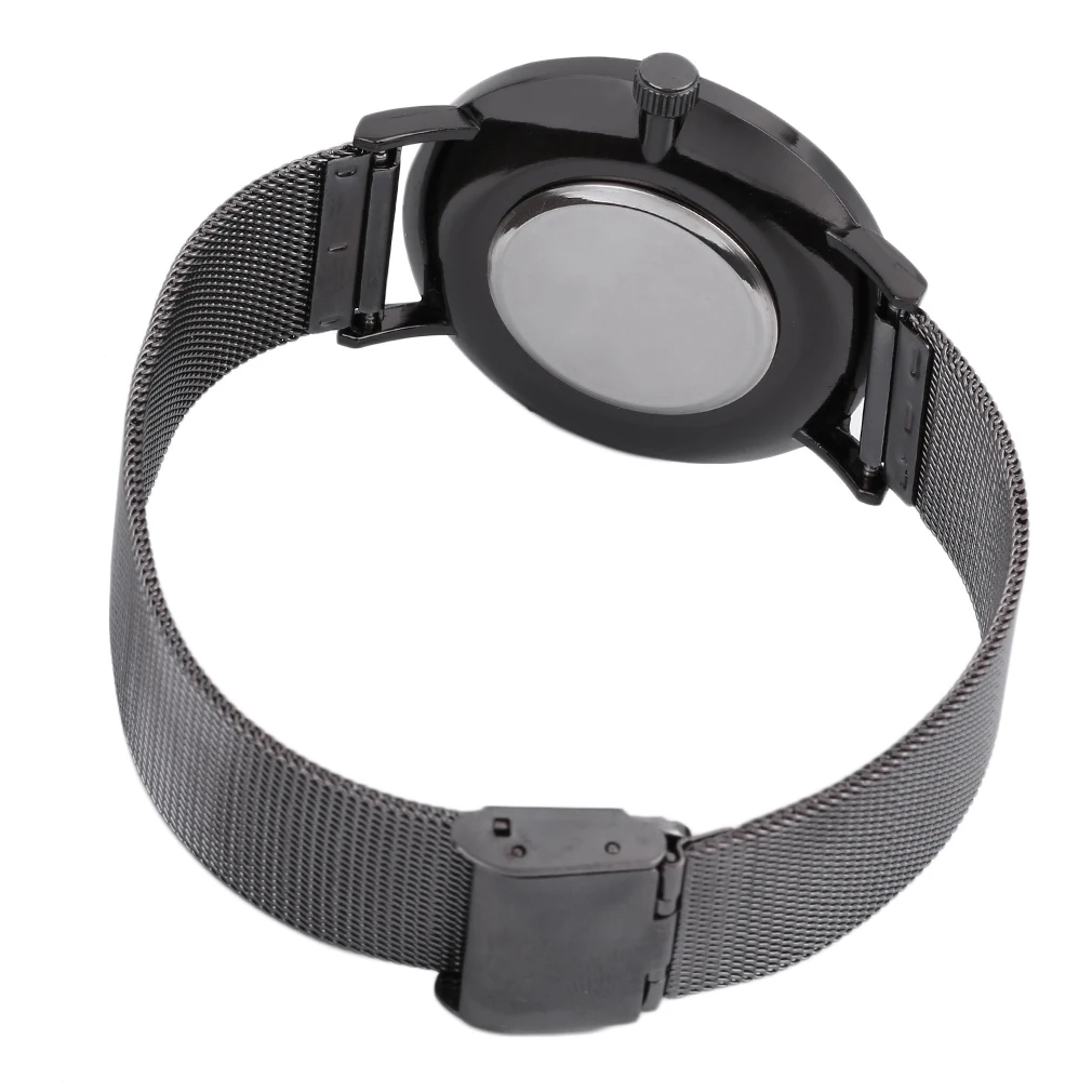 Ультратонкие кварцевые часы с сетчатым ремешком для влюбленных браслет из