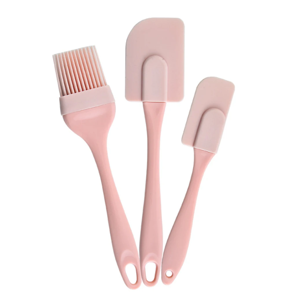 

3Pcs/set Cream silicone spatula cake scraper butter brush pastry and bakery accessories baking tools kitchen supplies gadget set