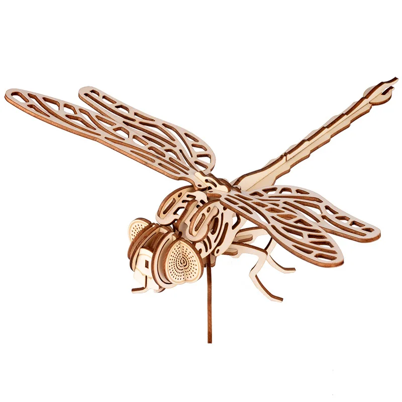 

3D Wooden Dragonfly Science And Education Model Jigsaw Toys Crafts Gifts Ornaments, Puzzle Creative Decompression Gifts
