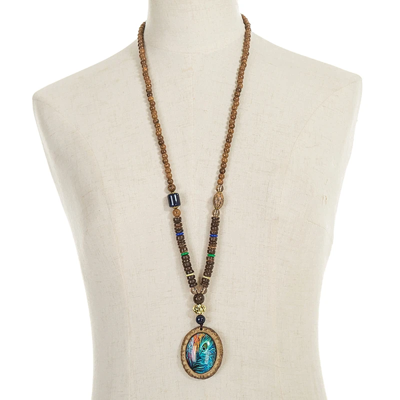 Новое Женское Ожерелье этническое искусственное ожерелье ручной работы с