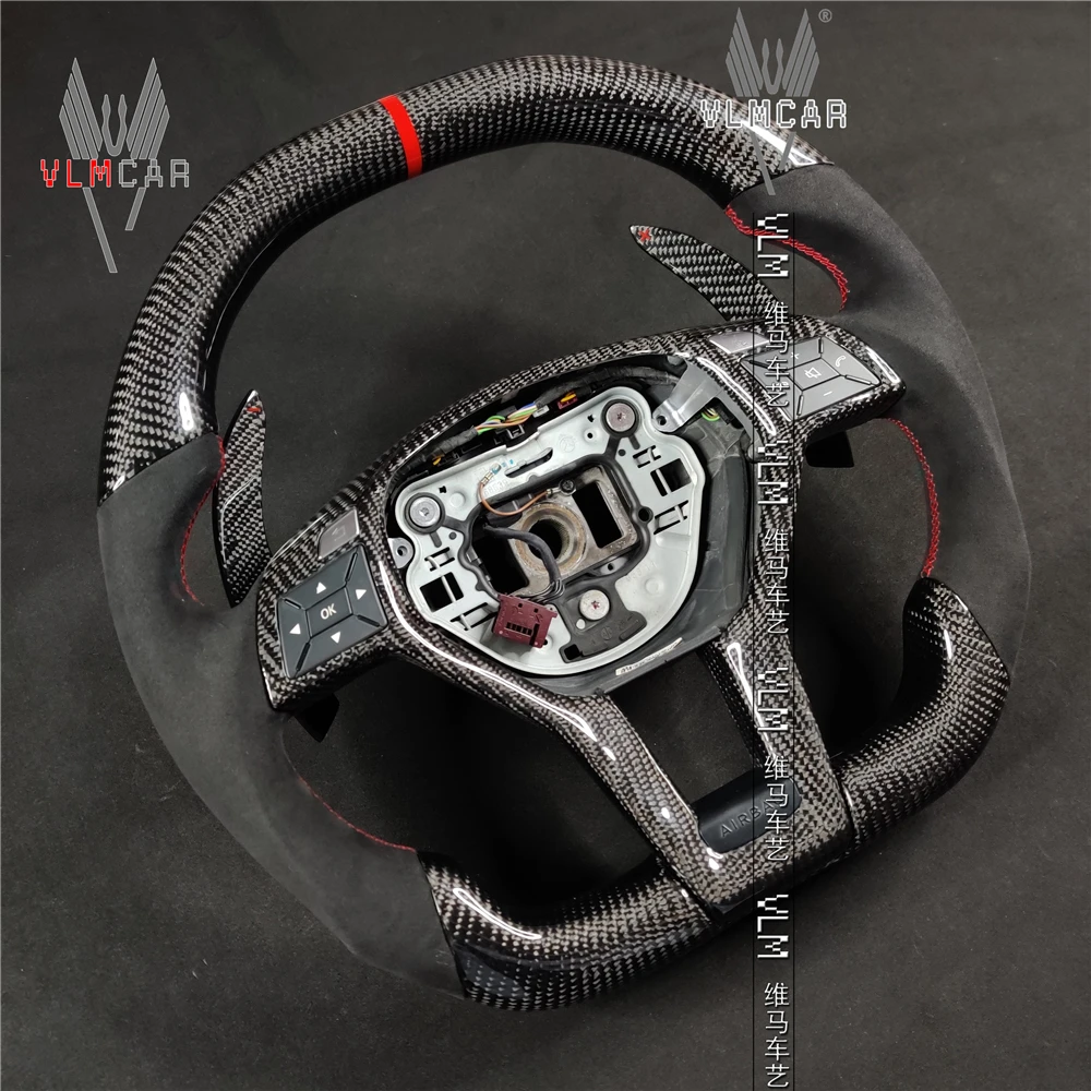 Частный изготовленный на заказ руль из углеродного волокна для c класса W204 E class