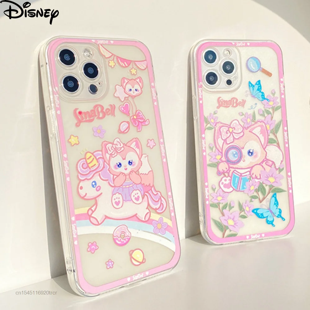 

Disney Cute LinaBell Phone Case For Apple iphone 13 12 11 Pro Max Xs X Xr 8 7 Plus Cases For Women Girls Y2k Fashion Clear Cover