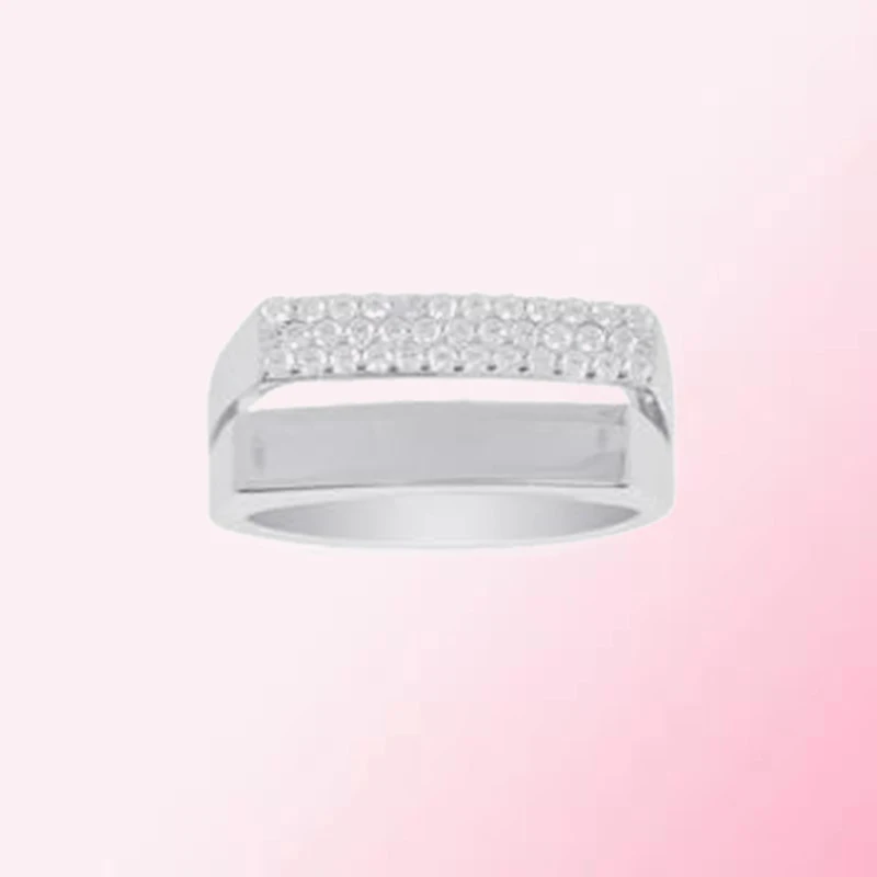 

1:1 Make 925 Sterling Silver Custom Geometric Long Simple Design Fashion Ring