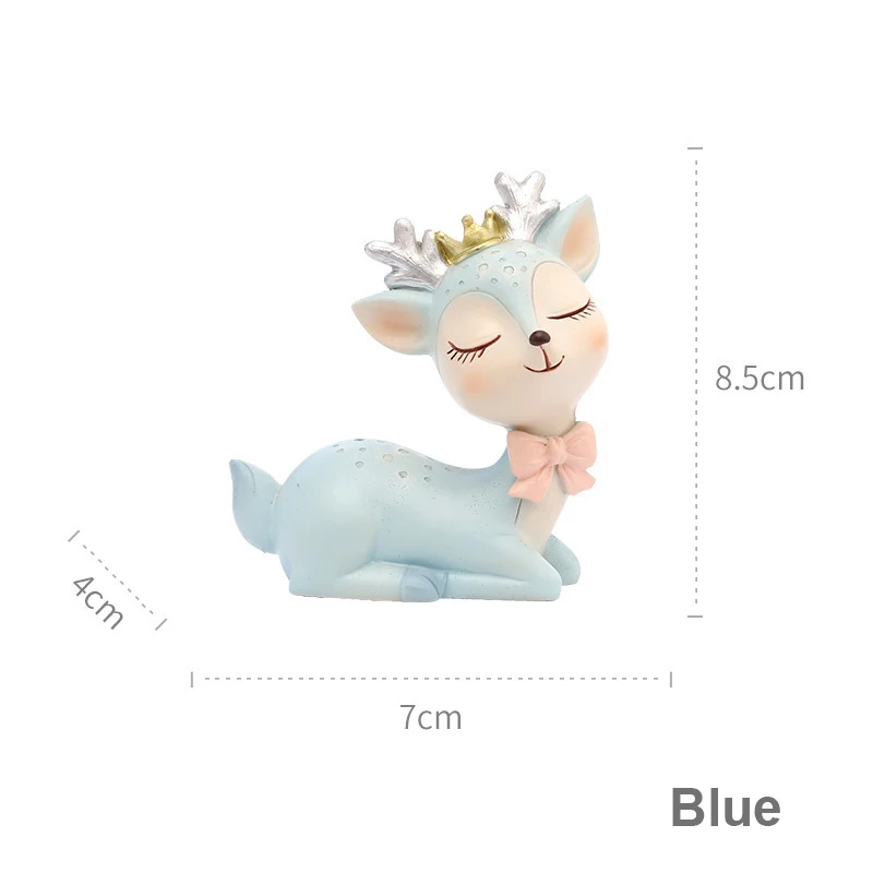 

Lovers Sika Deer Decorations Cartoon Deer Resin Decorations Desktop Crafts Small Sculpture Woman & Girlfriend Gifts