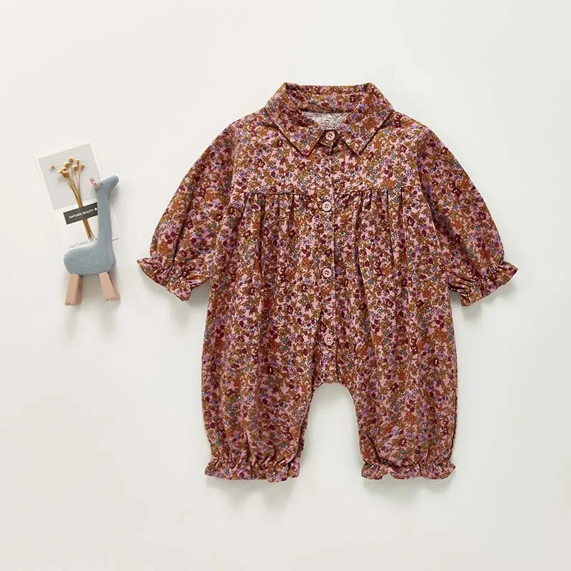 

Bear Leader Infant Baby Vintage Romper For Boy Girl Floral Casual Jumpsuits Toddler Cute Clothing Newborn Korean Style Clothing