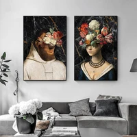 abstract art canvas oil painting flower woman men vintage figure poster and prints wall art pictures for bedroom home decor