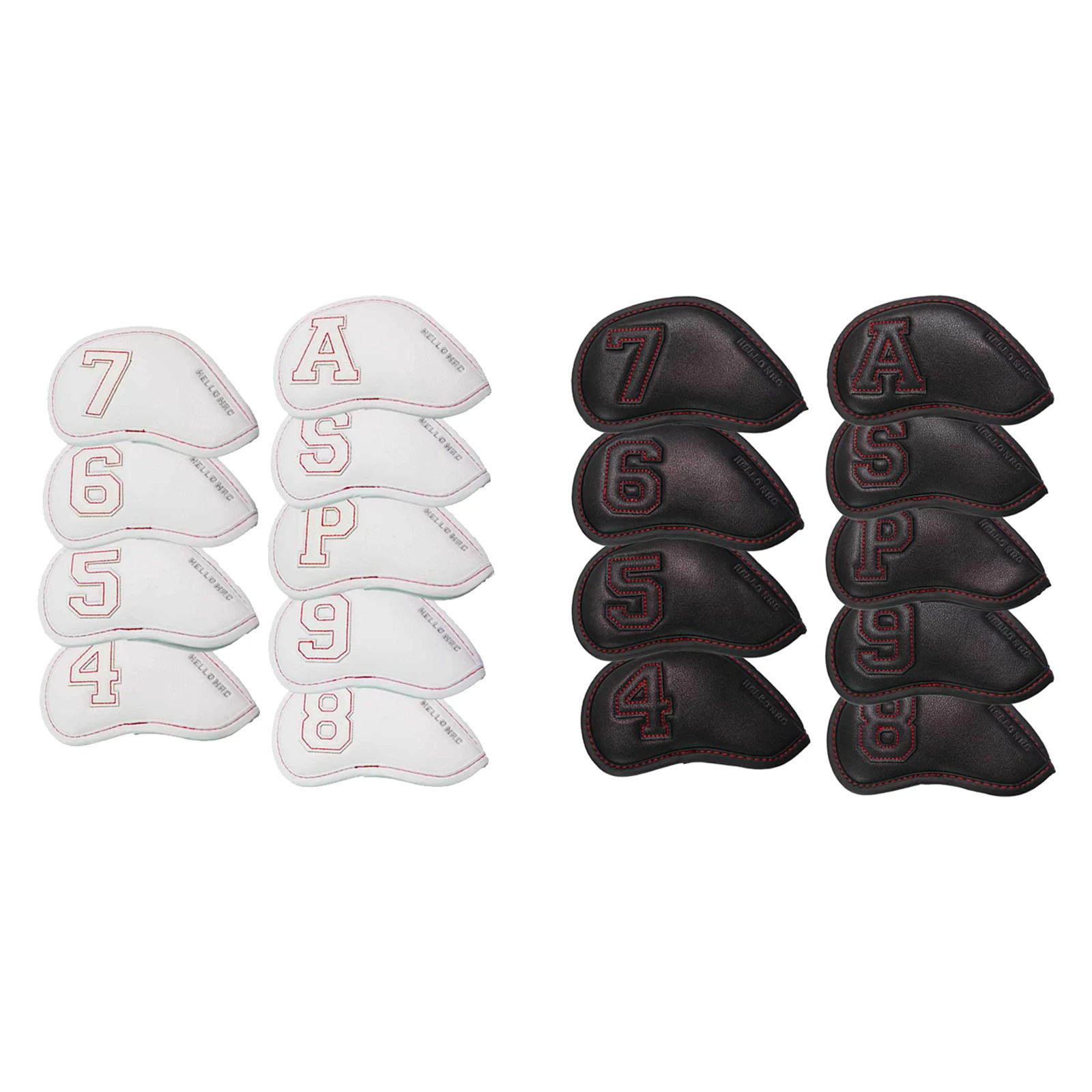 

Golf Head Covers Driver Leather Hybrid Number Tag Interchangeable Set Golf Club Head Covers for Fairway Woods All Brands