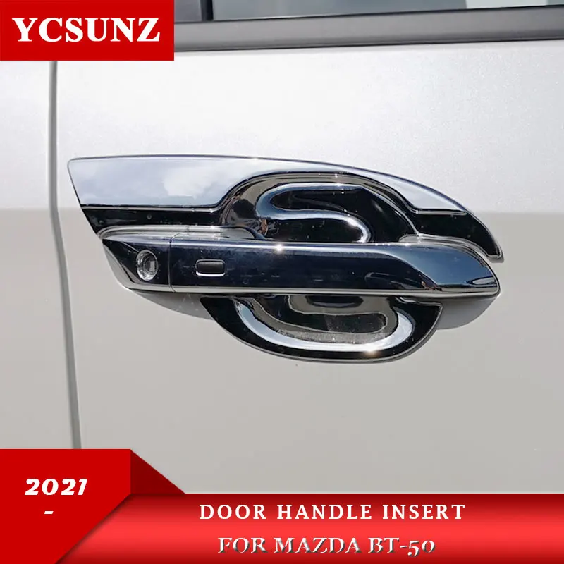 

ABS Black Door Handle Bowl Insert Exterior Handle Parts Accessories For Mazda BT-50 2021 Pick Up Truck