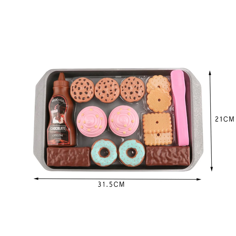 

Children's Biscuit Toys Small Kitchen Simulation Food Toys Children's Play House Toddler Toys Assembled Cookies Big Plate Gift