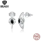 Женские серьги-гвоздики из серебра 100% пробы, ECE1036