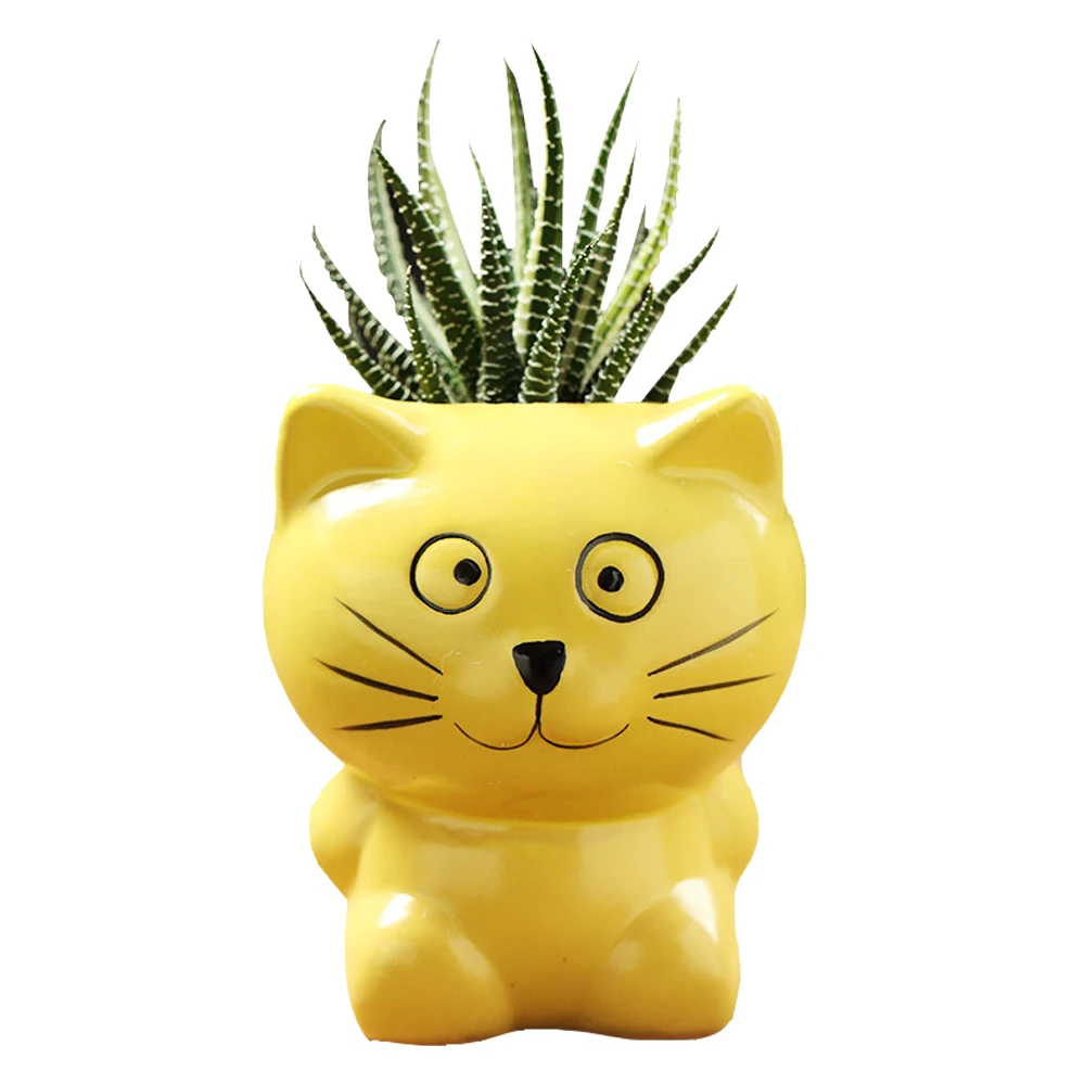 

Succulent Flowerpot Ceramic Breathable Coarse Pottery Creative Indoor Meat Plant Flowerpot Combination Without Plant