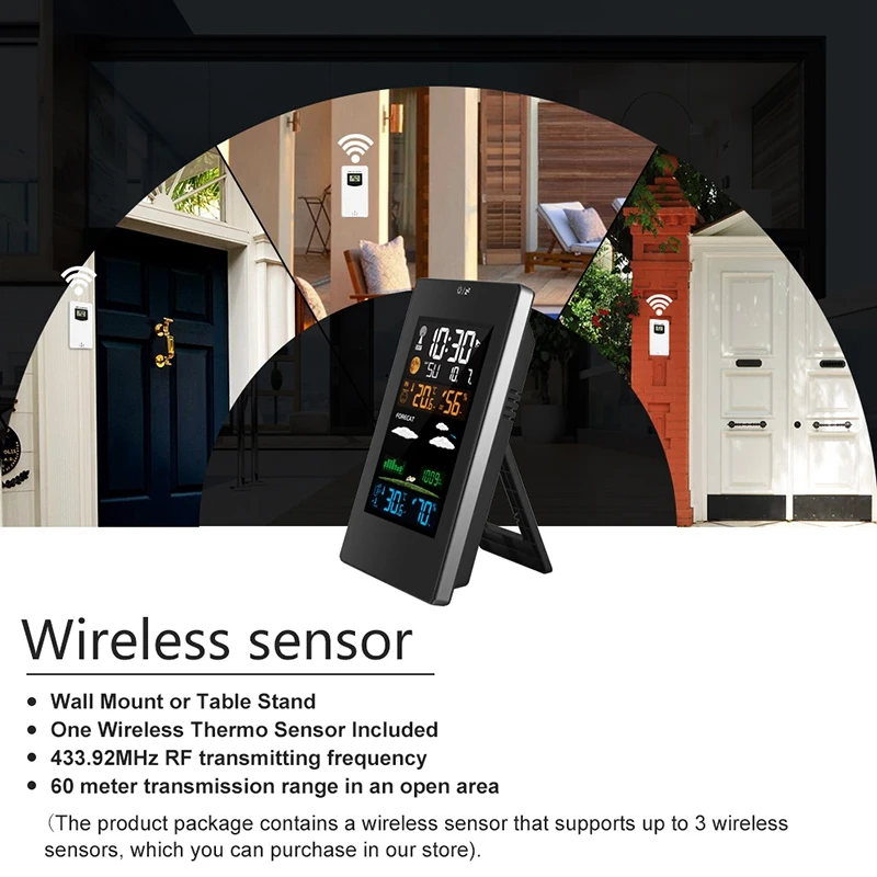 BESTWireless метеостанция цифровая станция прогноза Крытый Открытый термометр с