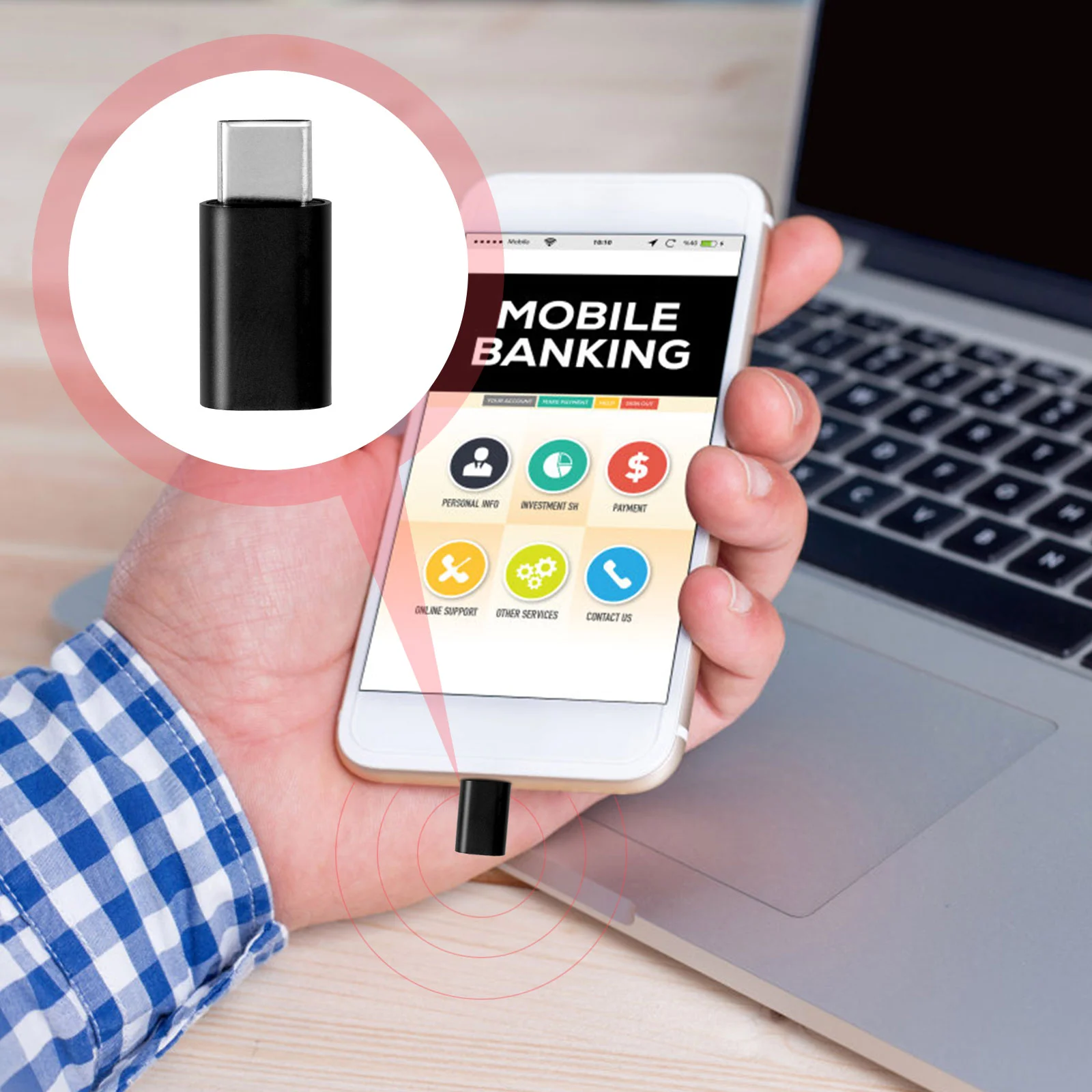 

1 Pc Type Phone Anti-theft Data Blocker Useful USB Data Blocker (Black)