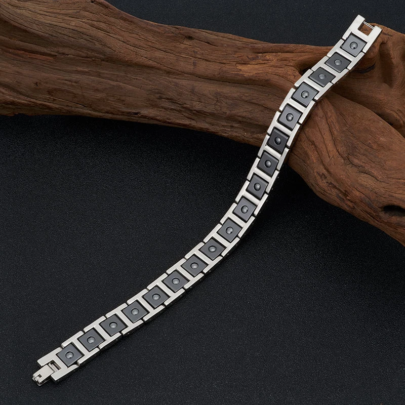 

Bohemia Vintage 10mm Stainless Steel Chain Bracelets For Women Men Wholesale Jewelry Gift Fashion Black Color Ceramic Wristband