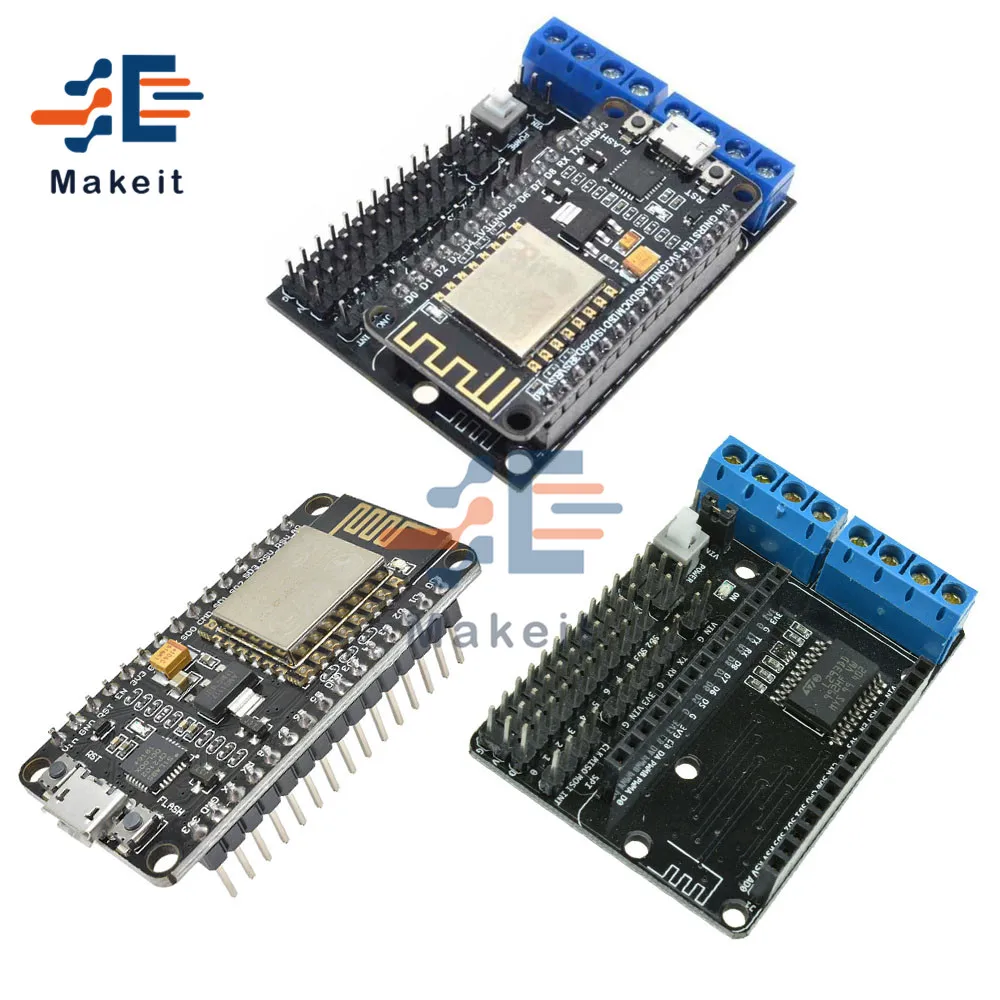NodeMCU V2 ESP8266 ESP-12E CP2102 макетный комплект NodeMCU WIFI L293D ESP12E IoT плата моторного привода смарт-автомобиля с дистанционным управлением
