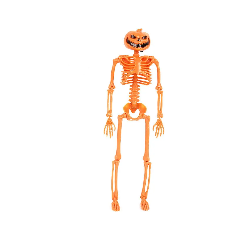 

1pc Skeleton Full Body Model Pumpkin Bride and Groom Skeleton Figure Movable Joint Ghost for Halloween Party Decoration Supplies
