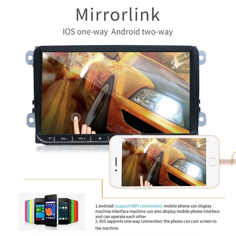2Din Android 9 0 автомобильный дюймов Радио стерео плеер Hd экран Gps навигация 4 Bluetooth для V