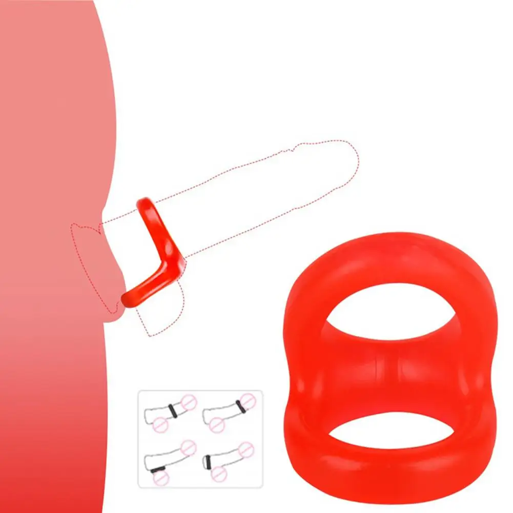 Соло Мужской мягкий эластичный дилдо пенис замок мошонки кольцо для