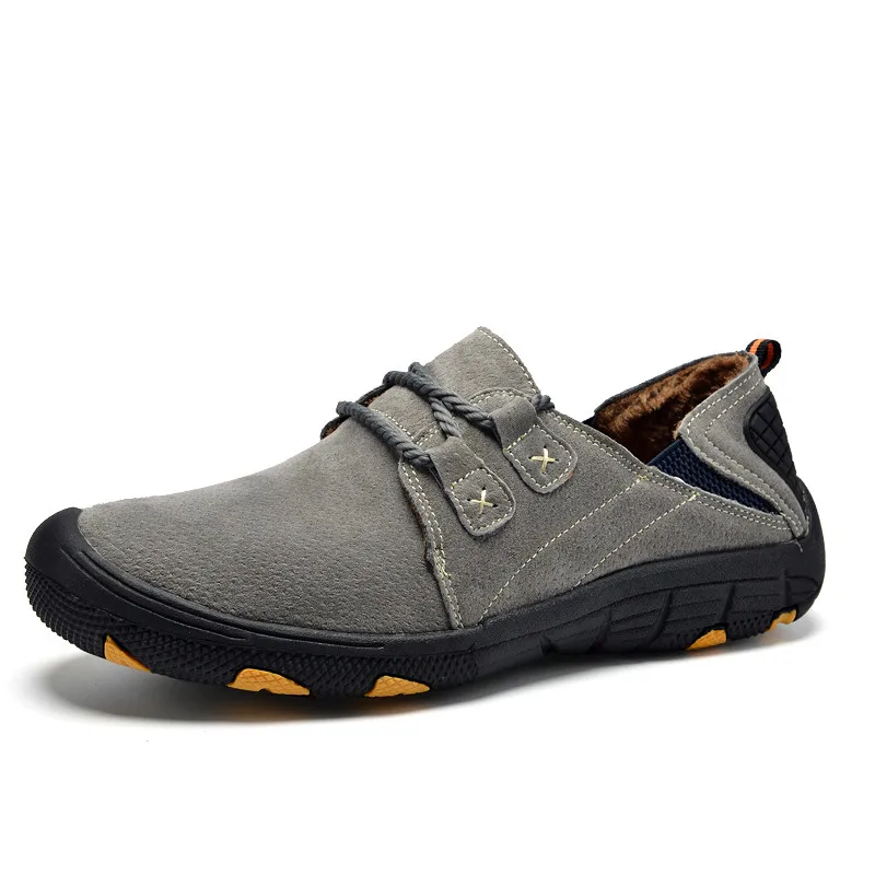 New Genuine Leather Casual Shoes Men Loafers Suede Breathable Outdoor Training Walking Zapatos sneakers | Обувь