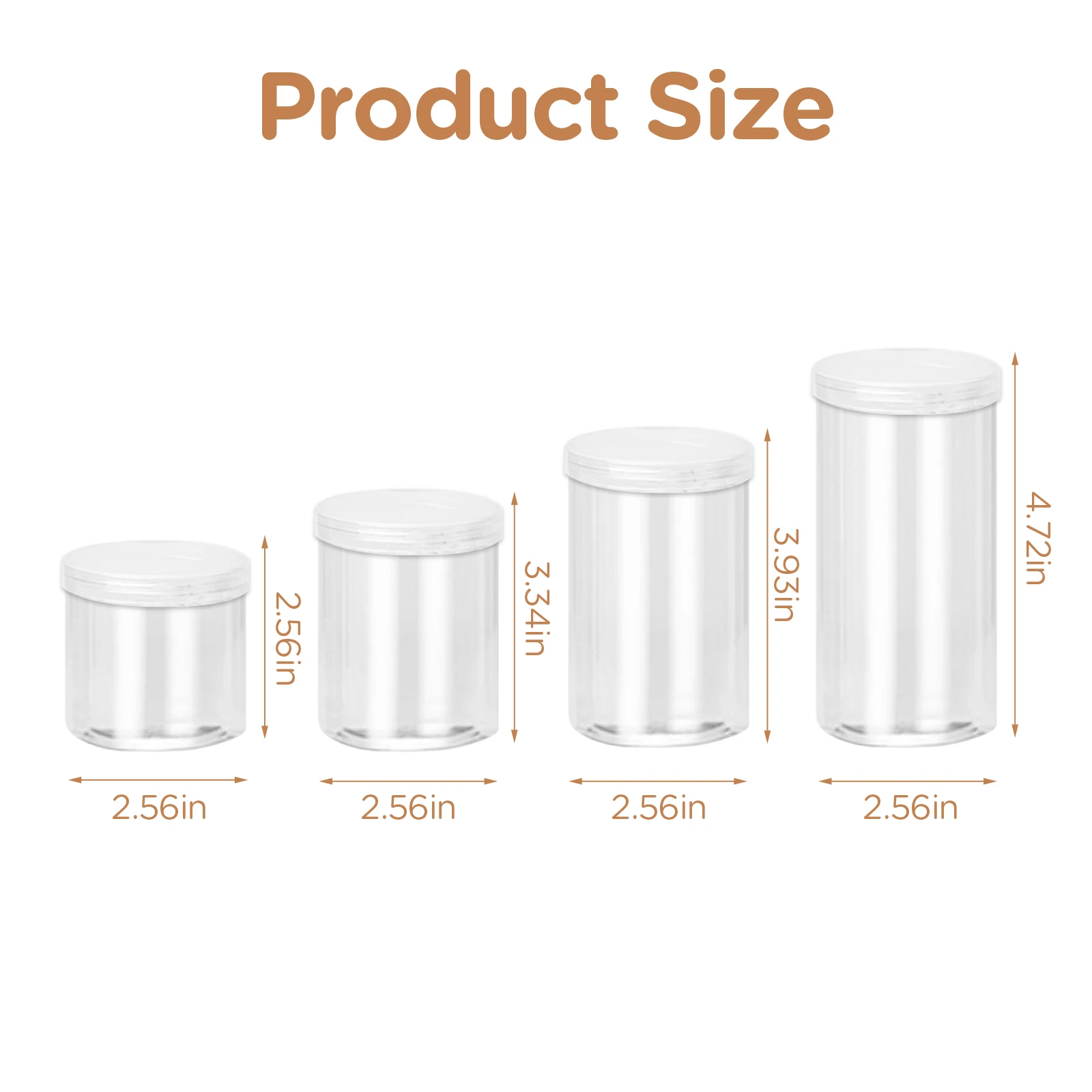 

Пластиковая банка с крышками, прозрачные Пустые контейнеры, прямые цилиндры, банки для хранения с герметичной крышкой, штабелируемые, много...