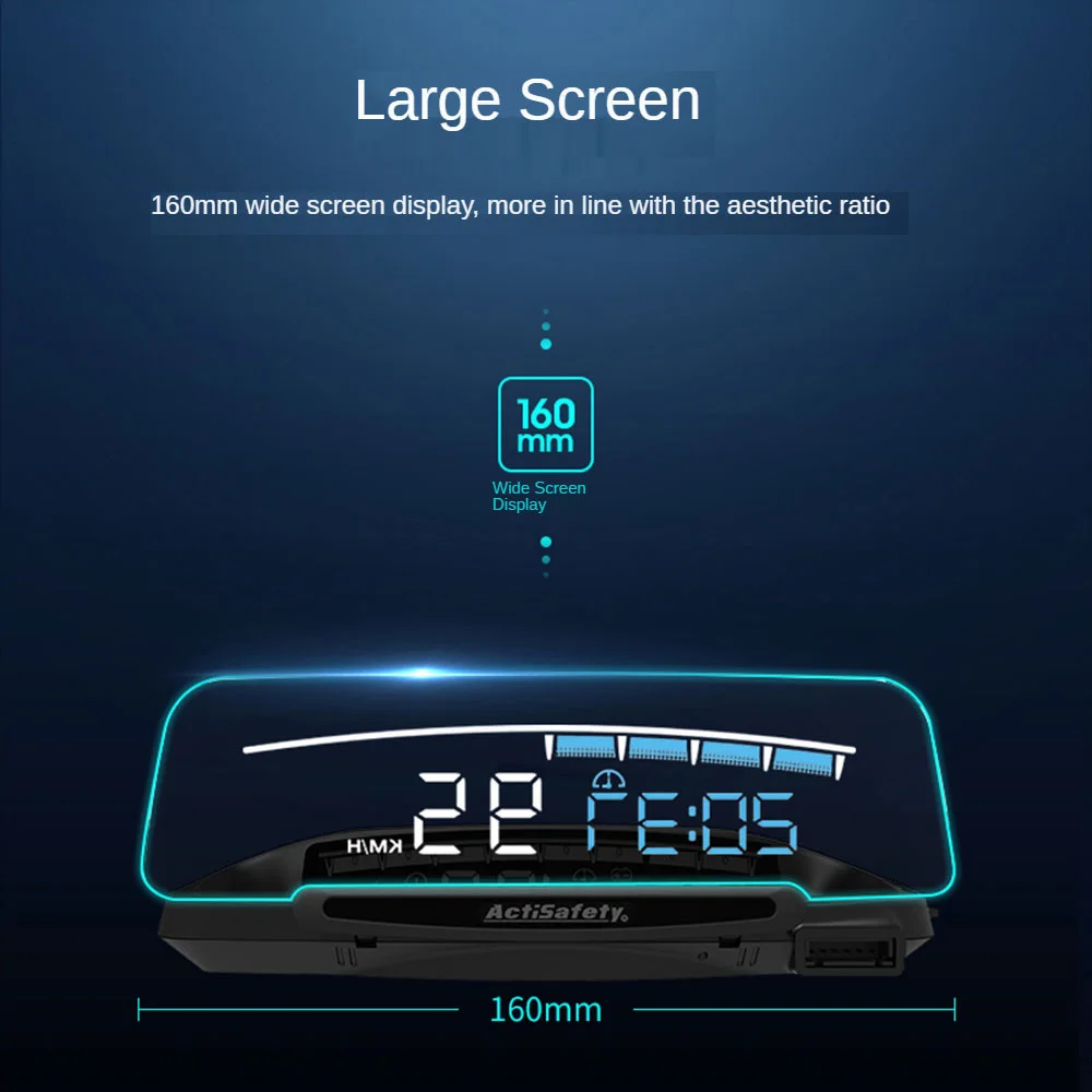 

Проектор H402S HUD, отображение отражения, изображения, автомобильная электроника, индикатор скорости, сигнализация, температура, повышенное н...