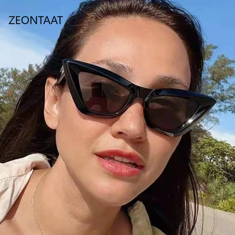 

Солнцезащитные очки «кошачий глаз» UV400 женские, модные брендовые дизайнерские винтажные солнечные очки черного цвета