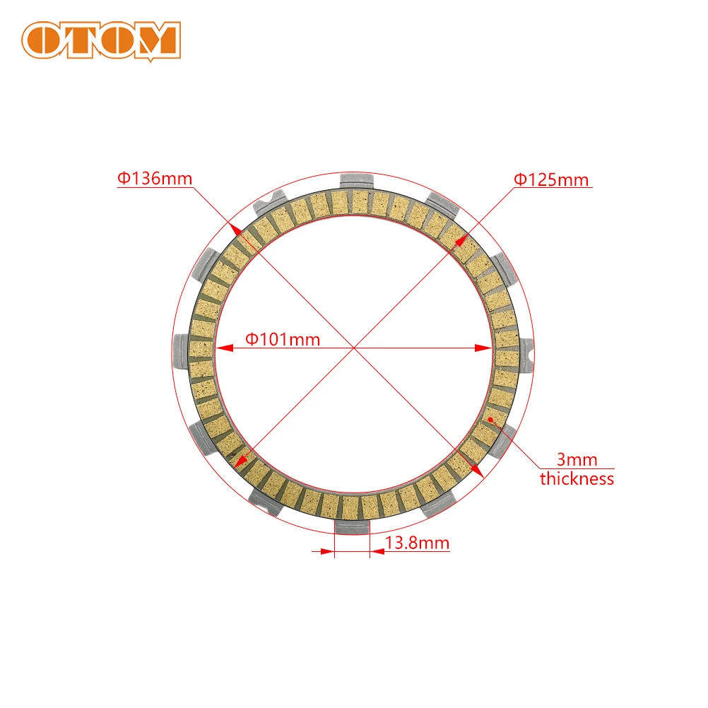 Диск сцепления OTOM для мотоциклов KTM EXC SX HUSQVARNA TC TE HUSABERG FE 77032011000 |